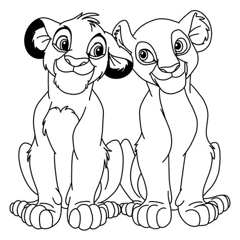 simba and nala coloring pages|lion king 2 coloring pages.